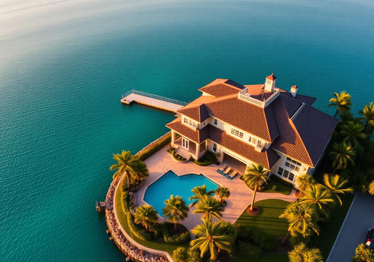 Drone view of a completed BuildSRQ premium roof installation